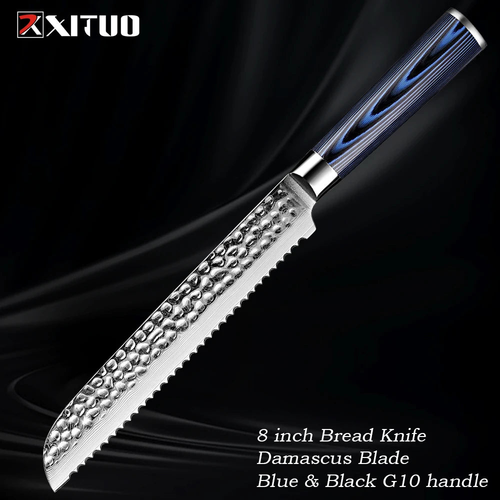 XITUO Premium Japanese Damascus Knife |Ultra-sharp|