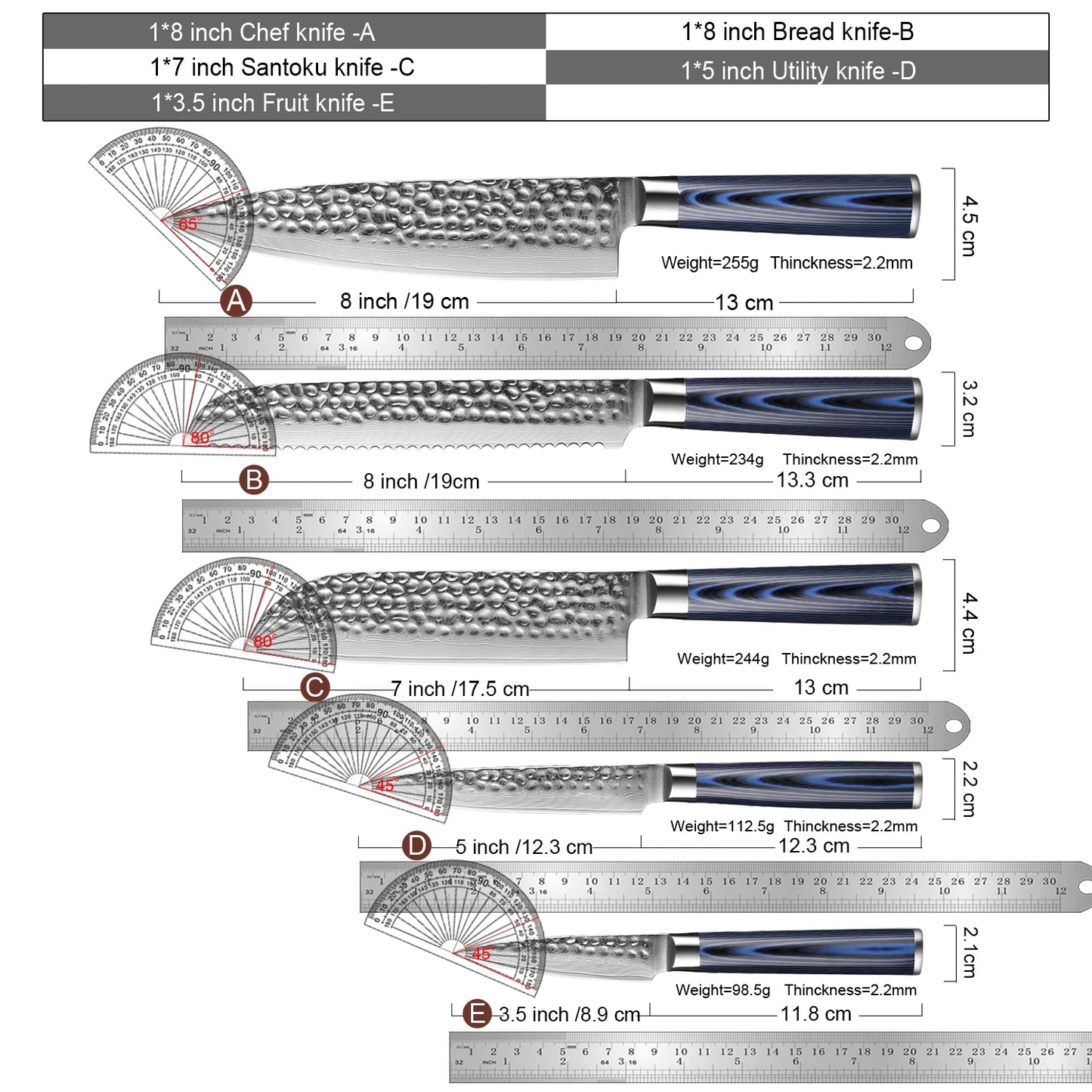 XITUO Premium Japanese Damascus Knife |Ultra-sharp|